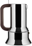 Alessi | 9090/M - Design Stovetop Coffee Maker, Stainless Steel, 10 Cups, Silver