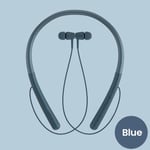 OLAF TWS Écouteurs Bluetooth Écouteurs Magnétiques Sans Fil Tour De Cou Casque Sports Run Écouteurs Étanches Avec Micro Carte Mémoire TF-Bleu