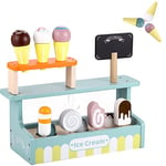 GAGAKU Jouet glacé pour enfants en bois - Cuisine pour enfants - Magasin de glace - En bois - Pour jeux de rôle avec magasin de courses - Jouet en bois à partir de 3 ans