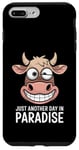 Coque pour iPhone 7 Plus/8 Plus Just Another Day In Paradise Cow Humour Sarcasme Femmes Hommes