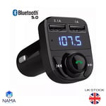 Car Wireless Bluetooth Fm Transmitter MP3 Player USB Car Charger Adapter UK