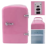 JY (Pink UK Plug)Mini Fridge 4L Portable Cooler Warmer Personal Refrigerator