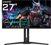 AORUS Écran de Jeu FO27Q2 OLED QHD 27"" - 2560 x 1440, 240 Hz, 0,03 ms, KVM, 250 CD/m², FreeSync Premium Pro, DisplayHDR True Black 400, HDMI 2.1