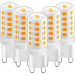 Ampoule led G9 3W Blanc Chaud 2700K, Ampoules led G9 420LM, Équivalent à une Ampoule Halogène 28W 40W, Ampoules led G9 Maïs pour Lampe de Bureau,