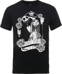 Disney The Nightmare Before Christmas Jack Skellington And Sally Black T-Shirt - XS