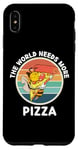 iPhone XS Max Retro Bee The World Needs More Pizza Retro Pizza Lover Case