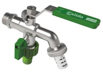 Double sortie duo jardin extérieur robinet ball valve robinet 1/2 ""x 3/4"" ""bsp x 3/4