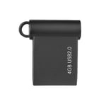U Disk USB Flash Drive Memory Pen Sticks Mini USB 2.0 External Storage Metal Laptop Waterproof High Speed Portable(4GB,Black)