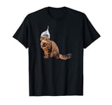 Conspiracy Cat Conspiracy Theory Funny Tin Foil Hat T-Shirt