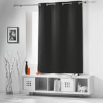 Homemaison - Rideau 90 % occultant radiateur petite hauteur Noir 135x180 cm