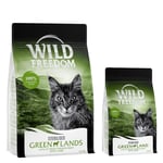 6,5 kg + 800 g på köpet! Wild Freedom torrfoder katter - Adult Sterilised Green Lands med lamm (6,5 kg) + (2 x 400 g)