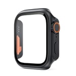 Härdat glas skyddande skal för Apple Watch 8 7 45mm 41mm Anti-drop Anti-scratch klockfodral för Iwatch 6 5 4 Se 44mm 40mm Black 41mm