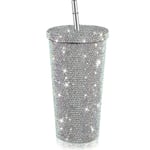 Bling Diamond Tumbler Glitter Vattenflaska Med Lock - Multicolor