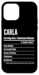 Coque pour iPhone 12 mini Carla Gift, informations nutritionnelles Taille de portion, calories