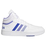 adidas Homme Hoops 3.0 Mid Classic Vintage Shoes Chaussures, Cloud White/Blue Spark/Semi Cobalt Blue, 39 1/3 EU