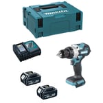 Perceuse à Percussion Makita DHP486RTJ (2 x 5,0 Ah DC18RC makpac 2)