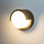 Led wall lights, Applique murale tendance pour l'extérieur avec abat-jour, applique murale intérieure enfichable, lampe de jardin, applique led ronde