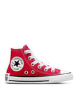 Converse Kids Sketch Canvas Hi Trainers - Red/white, Red, Size 10 Younger