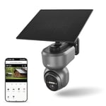 EMOS GoSmart Caméra de Surveillance Intelligente d'extérieur – Caméra IP rotative 3 MP 4G/LTE & Application – Détection de Mouvement, Vision Nocturne, Batterie de Panneau Solaire – Compatible Google