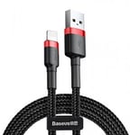 USB till Lightning Kabel 2 Meter Svart Baseus