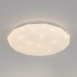 Lampe de Plafond, 24W Luminaire Plafonnier Étoile led Blanc Neutre 4000K, Lustre led Plafonnier Moderne Diamant pour Chambre Enfant Cuisine Couloir