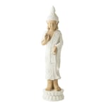 Statue Déco Bouddha Debout "Bali Bliss" 78cm Blanc