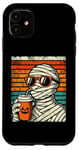 Coque pour iPhone 11 Trick or Treat Mummy Hipster Latte Funny Halloween Mummy