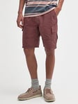 Barbour Essential Ripstop Cotton Cargo Shorts - Dark Red, Dark Red, Size 36, Men