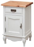 Commode Country En Bois Massif De Tilleul Structure Blanche Plateau Finition Nat