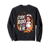 Code Boo In The Er Crew Ghost Boo-jee Nurse Halloween Sweatshirt