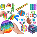 30-Pack Fidget Toys - Pop It, Stressboll, Dimple, Bönor m.m. multifärg