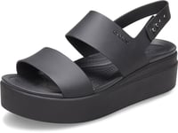 Crocs Femme Brooklyn Low Wedge Sandales/spartiates, Noir, 38/39 EU