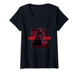 Womens Star Wars The Acolyte Iconic Group Shot Retro Big Round Logo V-Neck T-Shirt