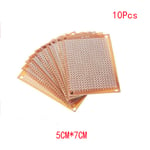 10pcs 5x7cm Circuit Board Universal Breadboard Bakelite