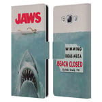 OFFICIAL JAWS I KEY ART LEATHER BOOK WALLET CASE FOR SAMSUNG PHONES 3