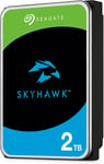 SkyHawk 2 To, Disque dur interne de surveillance HDD, 3,5"" SATA 6 Gbit/s, 64 Mo mémoire cache, pour système de caméras de sécurité, services Rescue valables 3 ans (ST2000VX008)