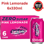 Lucozade Zero Tropical, Pink Lemonade Energy Drink Powered by Vitamin B3 6X330Ml