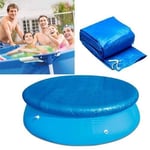 Shinyzone 305 cm de Diamètre Bâches pour Piscines,Couverture de Protection de Piscine Ronde avec Attaches en Corde,Bâche Durable Antipoussière Coupe-Vent pour Piscines Hors Sol Rondes