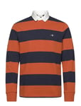 Reg Shield Barstripe Heavy Rugger Tops Polos Long-sleeved Orange GANT