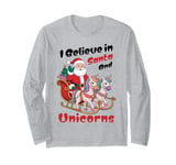 I Believe in Santa and Unicorns Christmas Tee Long Sleeve T-Shirt