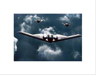 Wee Blue Coo MILITARY AIR PLANE B-2 SPIRIT BOMBER F-117 NIGHTHAWK STEALTH ART PRINT B12X7738