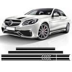 YKANZS Autocollant de Jupe de Rayures latérales de Porte de Voiture Autocollant de Kit de carrosserie arrière de Toit de Capot de Capot, pour Mercedes Benz Classe E W212 W213 E63 AMG