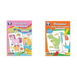 Orchard Toys Unicorns, Mermaids and More Colouring Book, Educational Colouring Book & Dinosaur Sticker Colouring Activity Book - Educational Activity Book