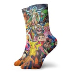 LREFON Chaussettes de Compression Jeu Mario et la légende de Zelda Chaussettes équipage drôle décontracté Unisexe Impression Cheville Sport Chaussette