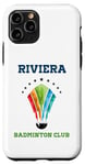 Coque pour iPhone 11 Pro Riviera - Raquette de badminton Club Athletics California Preppy