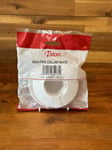 White Plastic Waste Pipe Collars Talon 42mm Bath/kitchen/washing machine x5 New