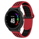 26 mm Garmin Forerunner 735XT / 220 / 230 / 235 / 620 / 630 klockarmband i silikon med dubbla färger - Röd / Svart