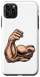 Coque pour iPhone 11 Pro Max Icône de dessin animé pour bras musculaire biceps fort