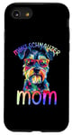 Coque pour iPhone SE (2020) / 7 / 8 Mini Schnauzer Mom Colorful Pop Art Mini Schnauzer pour femme