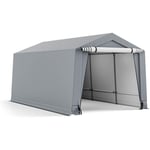 Goplus - Tente Garage Imperméable-490x290x245CM-Tente de Voiture avec Cadre en Acier Galvanisé Antirouille-Abri de Garage avec Portes Détachables